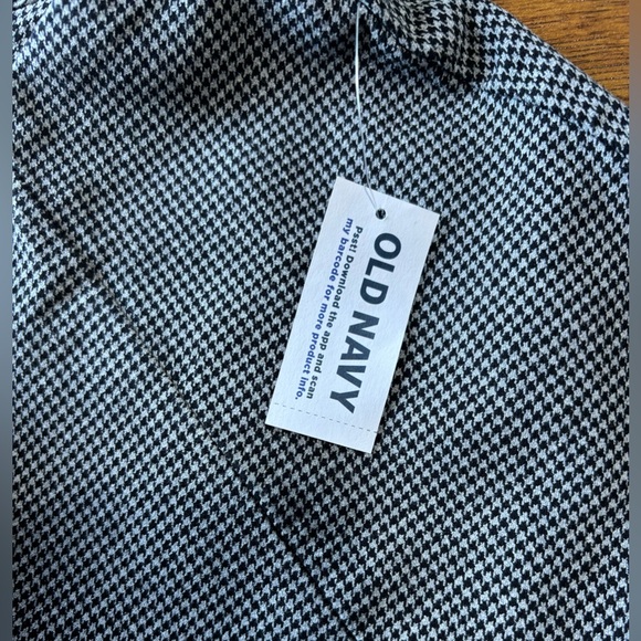 New Old Navy Black white houndstooth mini Skirt women’s medium 8 10 petite - Picture 2 of 7